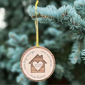 Wooden Christmas Ornament New Home 2023 • Excellent Gift • Brand NEW